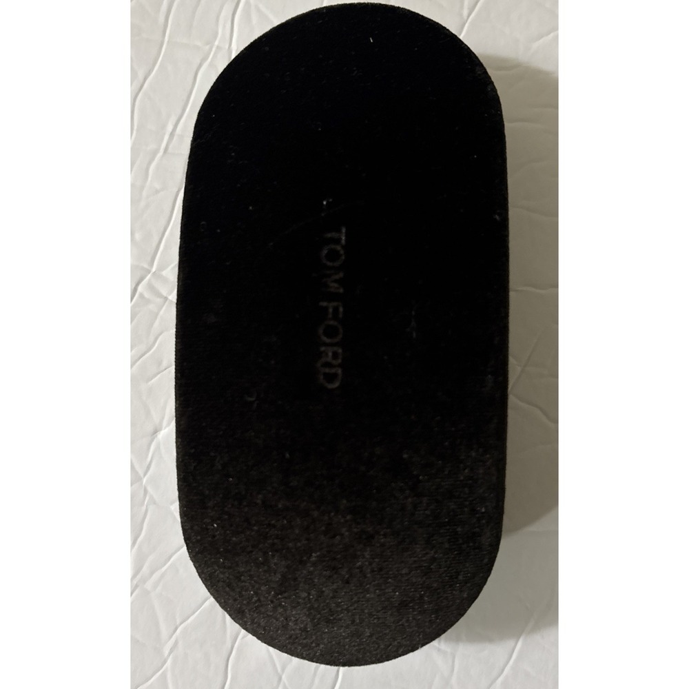 Tom Ford Eyeglass Hard Case Black Velvet Velour 6.5 X 3 X 2.25" Clamshell